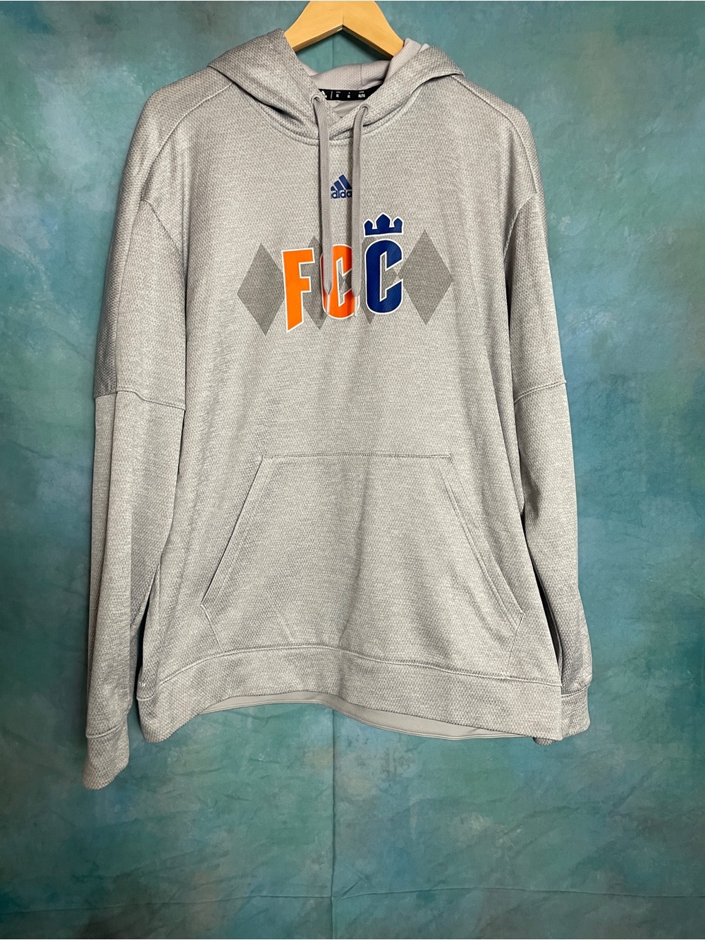 adidas Gray Performance Pullover Hoodie with Subtle Logo